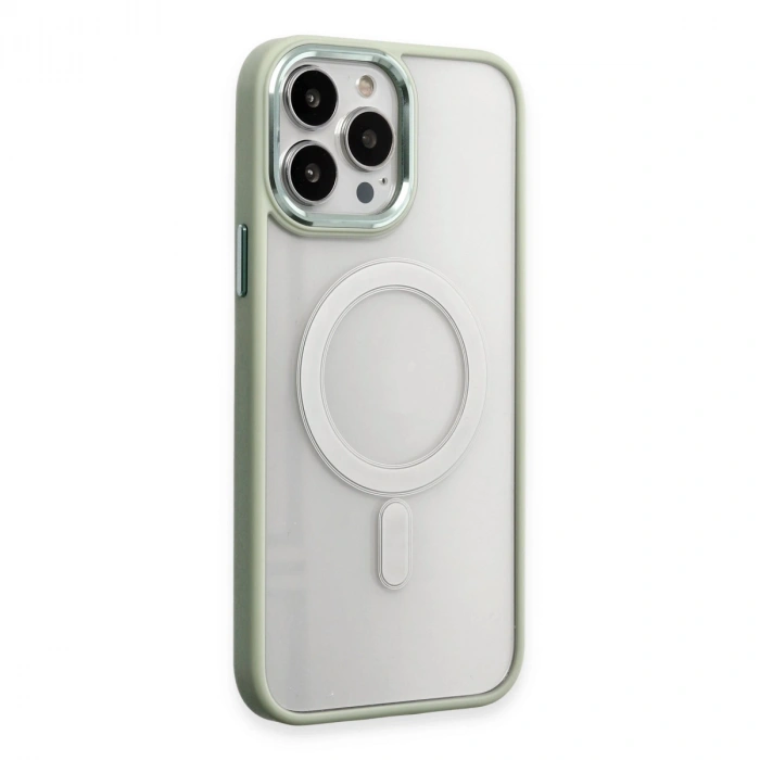 İphone 15 Pro Max Kılıf Room Magneticsafe Silikon - Su Yeşili