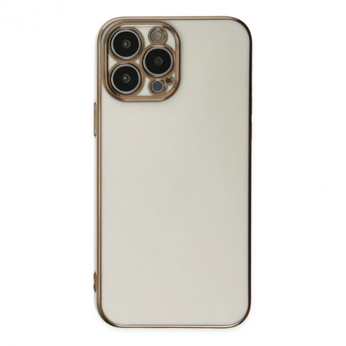 İphone 15 Pro Max Kılıf Volet Silikon - Beyaz