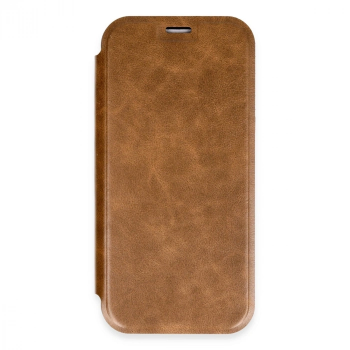 İphone 16 Pro Kılıf Flip Cover - Taba