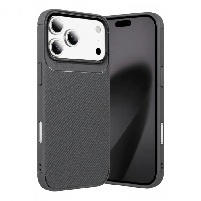 İphone 18 Pro Auto Focus Karbon Kapak - Gri