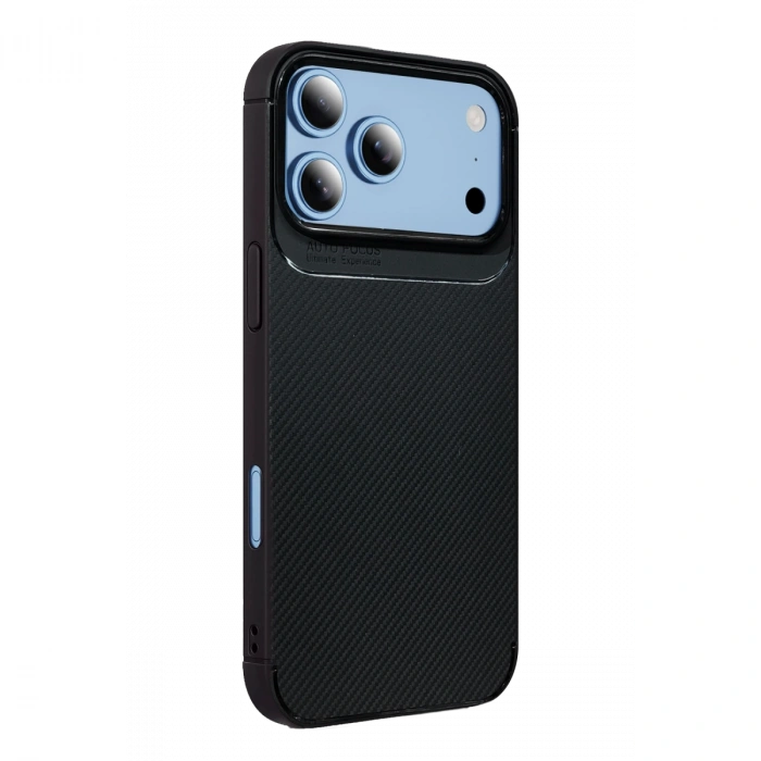 İphone 18 Pro Max Auto Focus Karbon Kapak - Siyah