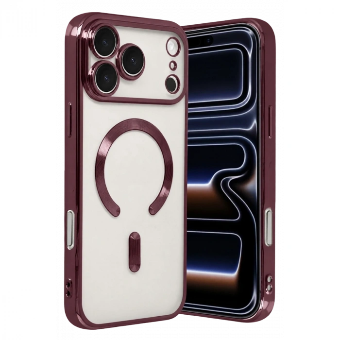 İphone 18 Pro Max Kross Magneticsafe Kapak - Bordo