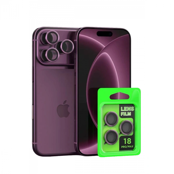 İphone 18 Pro Max Raze Metal Kamera Lens - Bordo
