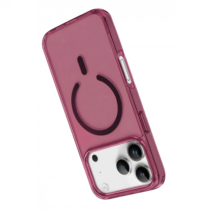 İphone 18 Pro Pc Real Magsafe Kapak - Bordo