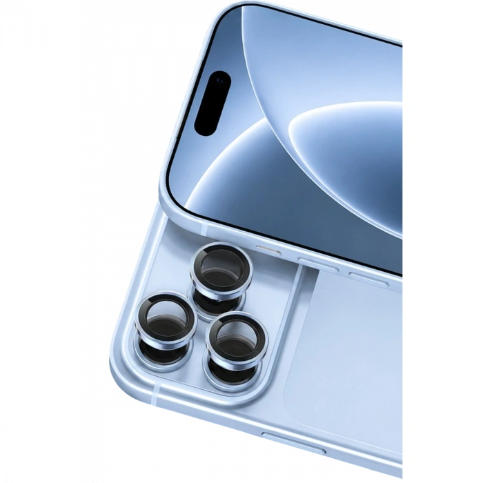 İphone 18 Pro Raze Metal Kamera Lens - Açık Mavi