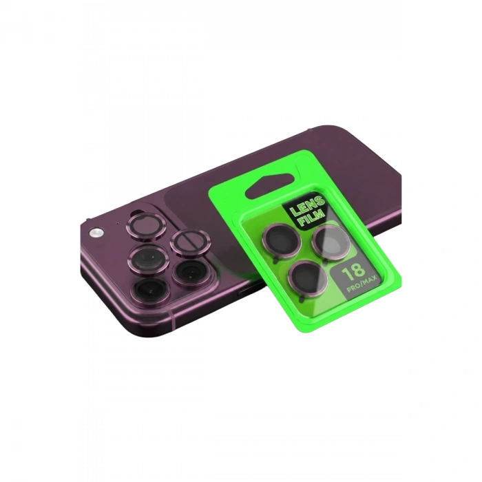 İphone 18 Pro Raze Metal Kamera Lens - Bordo