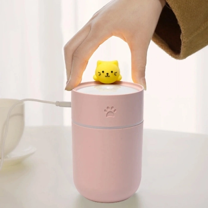 Isınan Kedi Mini Usb Sessiz Hava Nemlendiricisi