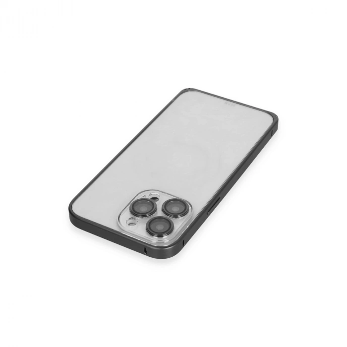 Joko Apple İphone 15 Pro Max Metal Bumper Mat Kapak - Siyah