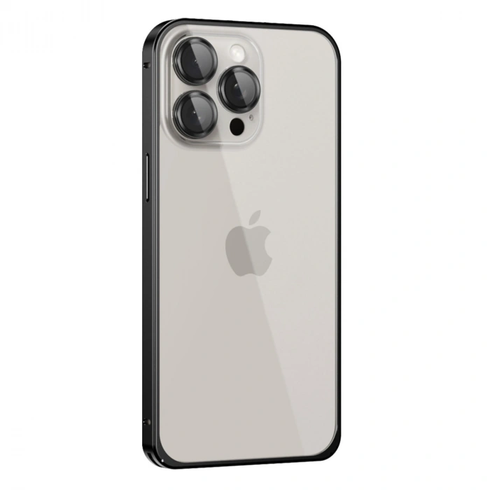 Joko Apple İphone 15 Pro Metal Bumper Mat Kapak - Siyah