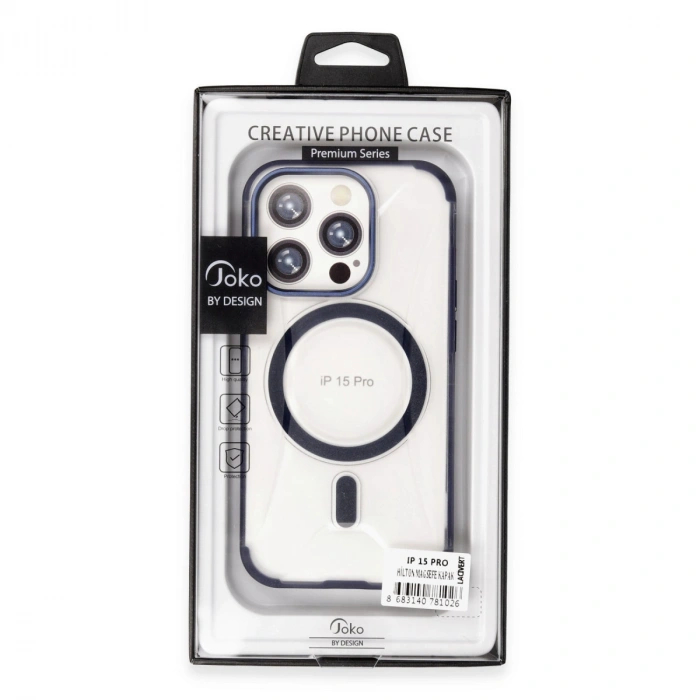 Joko  İphone 15 Pro Max Hilton Magsafe Kapak - Lacivert