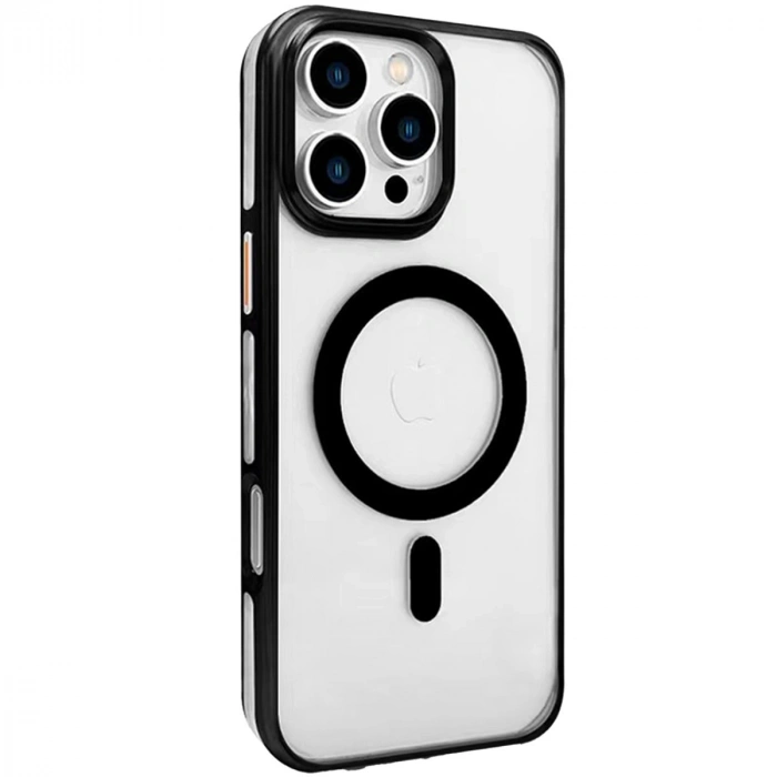 Joko  İphone 16 Pro Max Gleam Pc Sert Magsafe Kılıf - Şeffaf-siyah