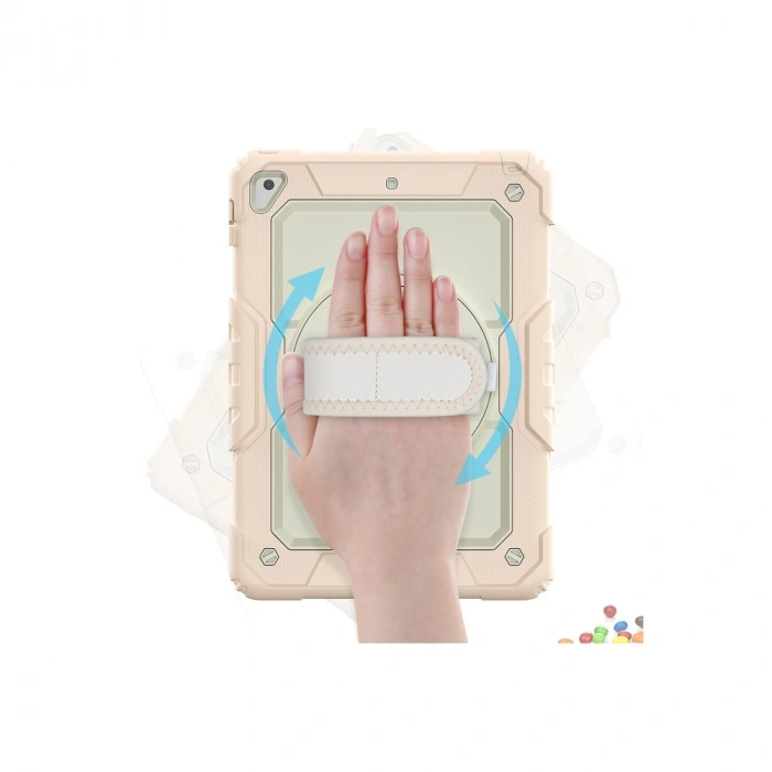 Newface Apple İpad 5 Air 9.7 Kılıf Strap New Tablet Kapak - Pembe