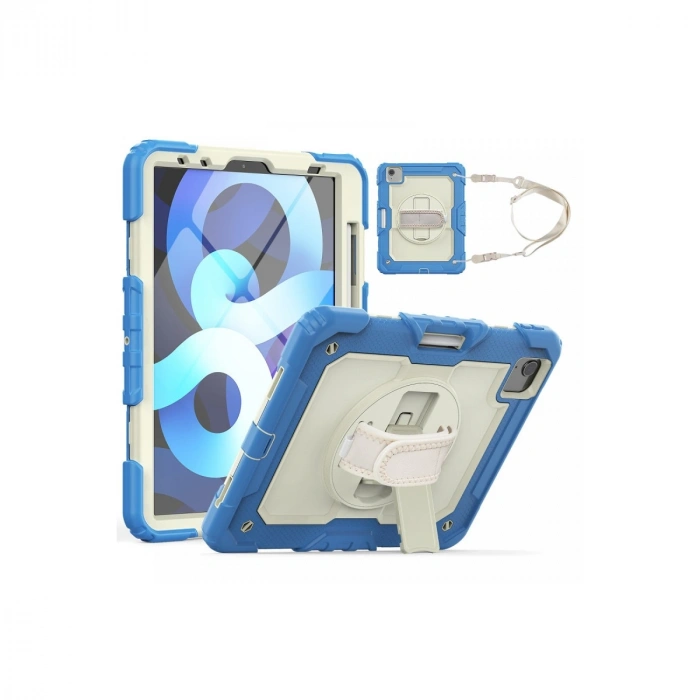 Newface Apple İpad Pro 11 (2020) Kılıf Strap New Tablet Kapak - Mavi