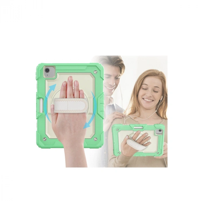 Newface Apple İpad Pro 11 (2020) Kılıf Strap New Tablet Kapak - Yeşil
