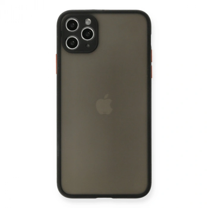 Newface Apple İphone 11 Pro Max Kılıf Montreal Silikon Kapak - Siyah