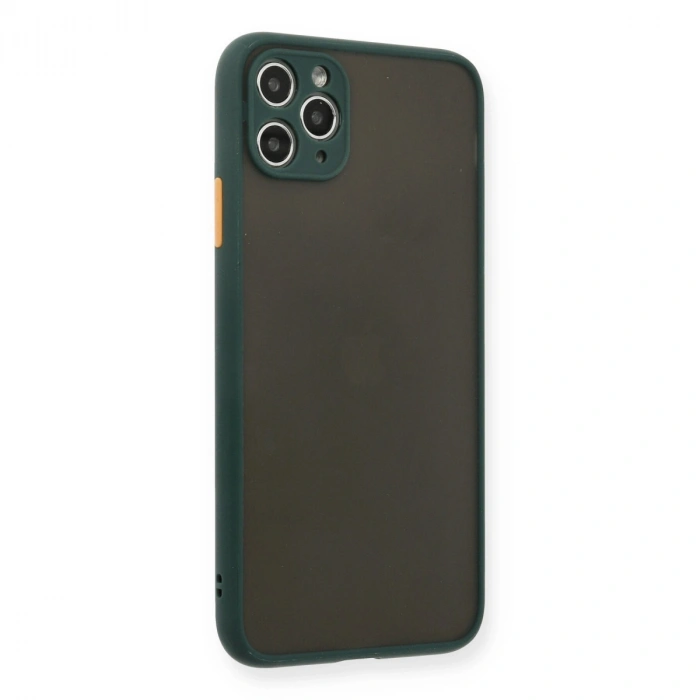 Newface Apple İphone 11 Pro Max Kılıf Montreal Silikon Kapak - Yeşil
