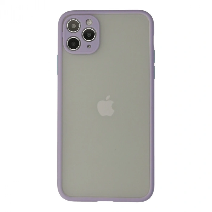 Newface Apple İphone 12 Pro Max Kılıf Montreal Silikon Kapak - Mor