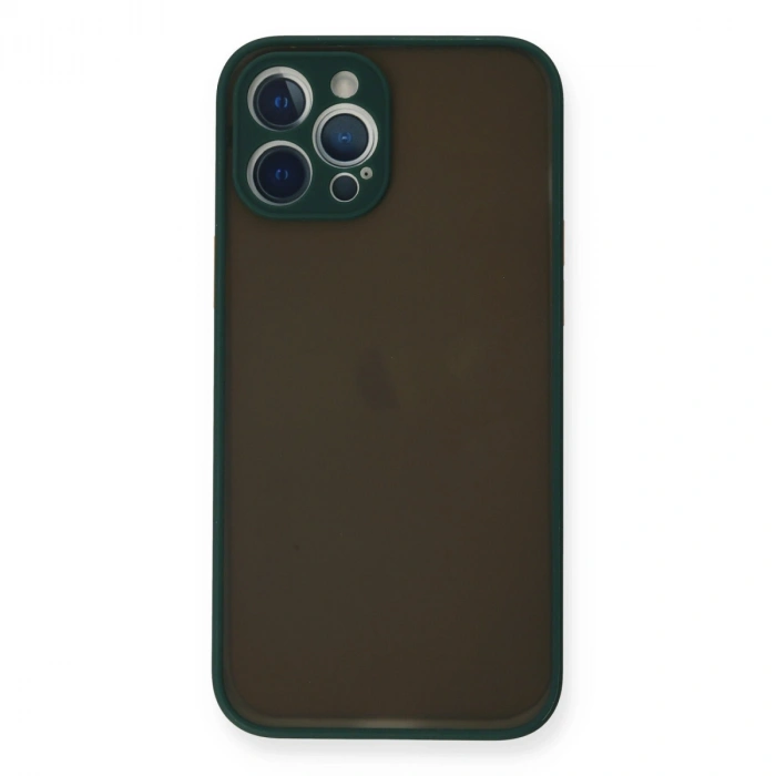 Newface Apple İphone 12 Pro Max Kılıf Montreal Silikon Kapak - Yeşil