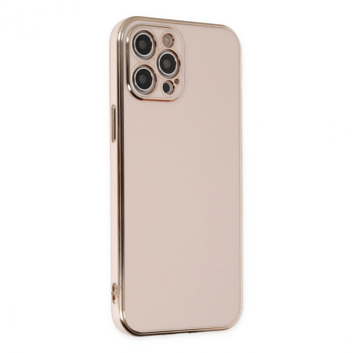 Newface Apple İphone 12 Pro Max Kılıf Volet Silikon - Pembe