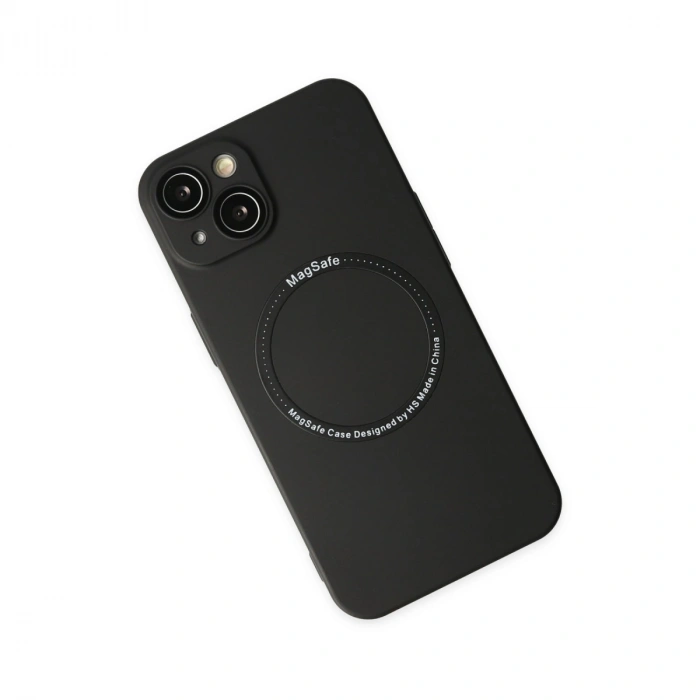 Newface Apple İphone 14 Plus Kılıf Jack Magneticsafe Lens Silikon - Siyah