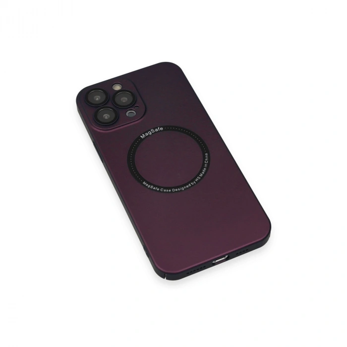 Newface Apple İphone 14 Pro Kılıf Jack Magneticsafe Lens Silikon - Mürdüm