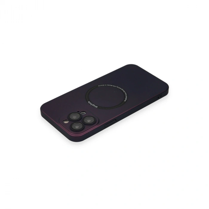 Newface Apple İphone 14 Pro Kılıf Jack Magneticsafe Lens Silikon - Mürdüm