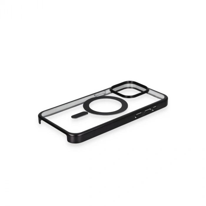 Newface Apple İphone 15 Pro Max Kılıf Erozi Magsafe Kapak - Siyah