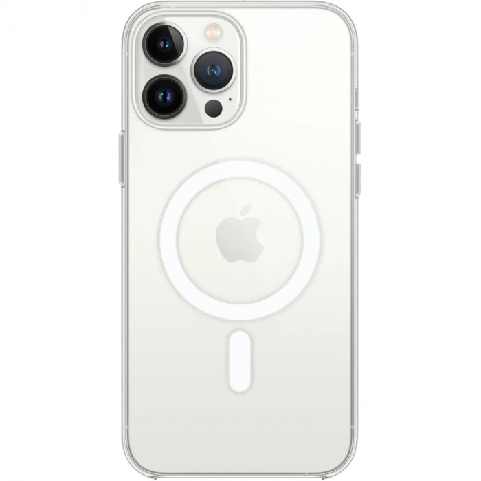 Newface Apple İphone 15 Pro Max Kılıf Magneticsafe Şeffaf Silikon - Şeffaf