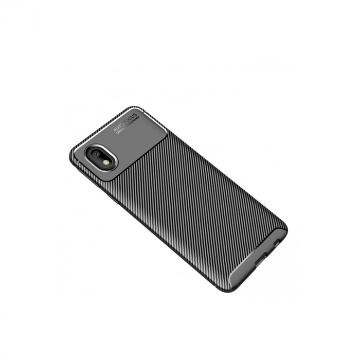 Newface Samsung Galaxy A01 Core Kılıf Auto Focus Karbon Kapak - Siyah