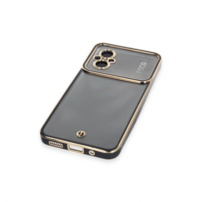 Newface Xiaomi Poco M5 Kılıf Liva Lens Silikon - Siyah