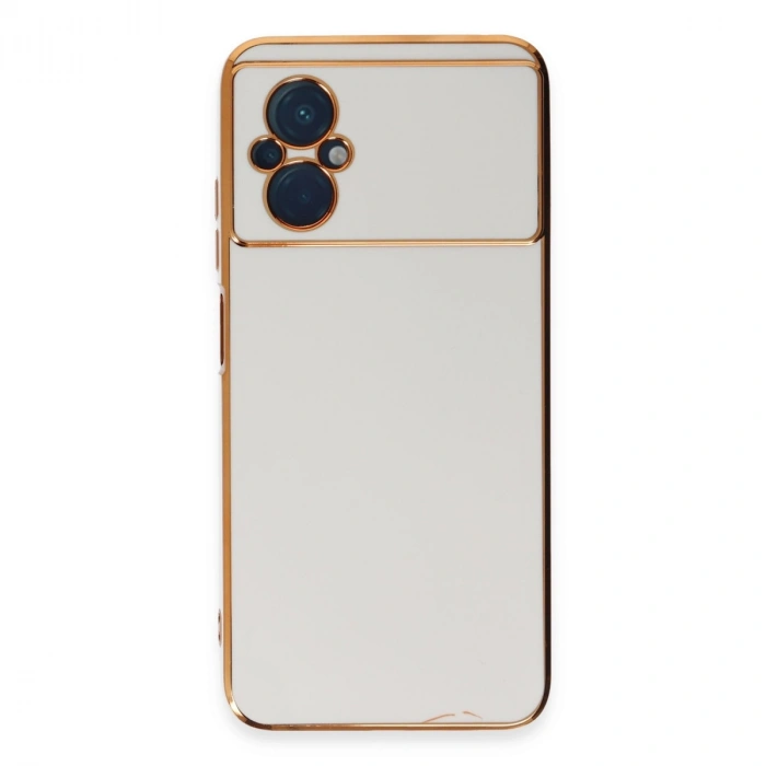 Newface Xiaomi Poco M5 Kılıf Volet Silikon - Beyaz