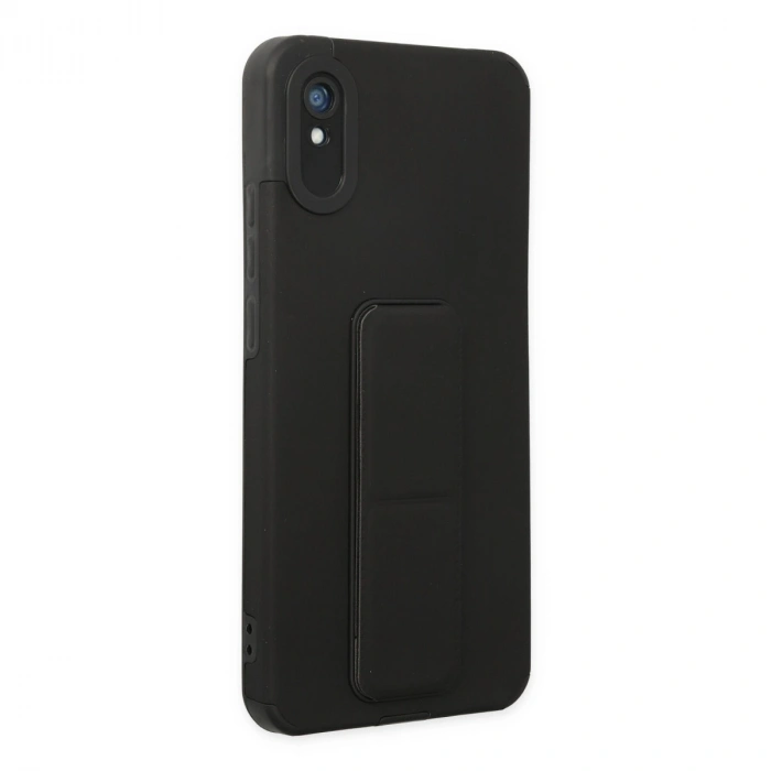 Newface Xiaomi Redmi 9a Kılıf Mega Standlı Silikon - Siyah