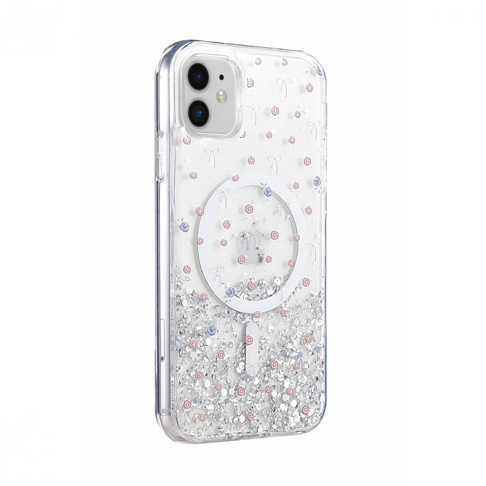 Onegif  İphone 11 Misk Simli Magsafe Kapak - Desen 1
