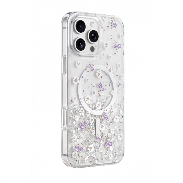 Onegif  İphone 16 Pro Max Misk Simli Magsafe Kapak - Desen 2