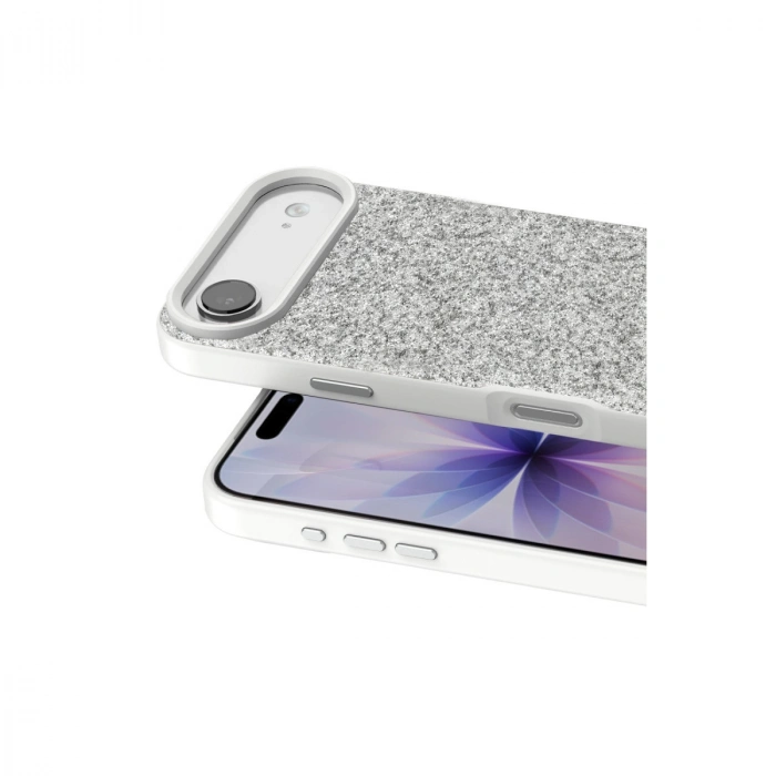 Onegif  İphone 17 Air Bright Simli Kapak - Beyaz