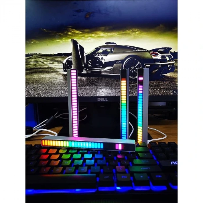 Rgb Sese Duyarlı Taşınabilir Ekolayzer Led Çubuk