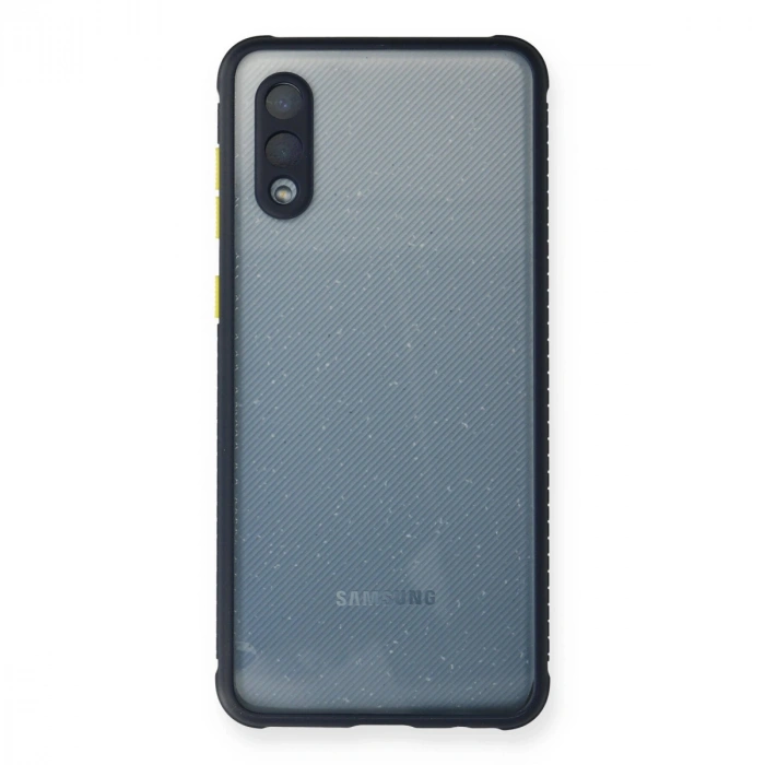 Samsung Galaxy A02 Kılıf Miami Şeffaf Silikon - Lacivert