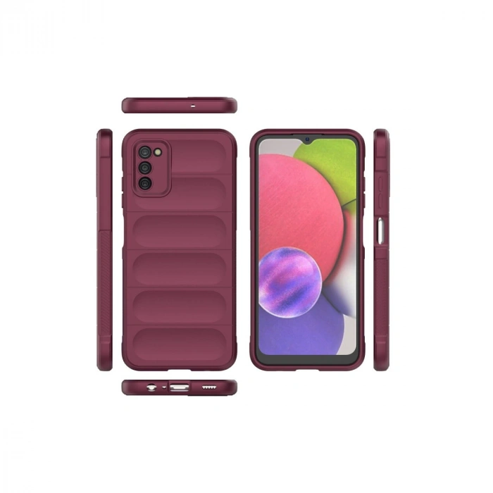 Samsung Galaxy A03s Kılıf Optimum Silikon - Bordo