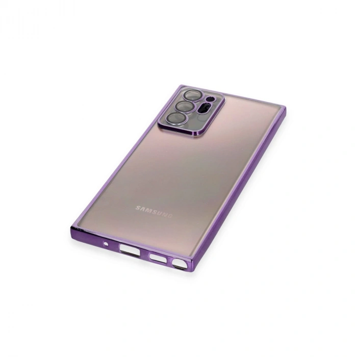Samsung Galaxy Note 20 Ultra Kılıf Razer Lensli Silikon - Mor