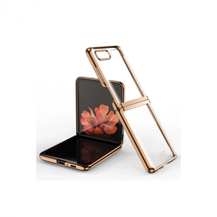 Samsung Galaxy Z Flip 4 Kılıf Fold Element Kapak - Gold