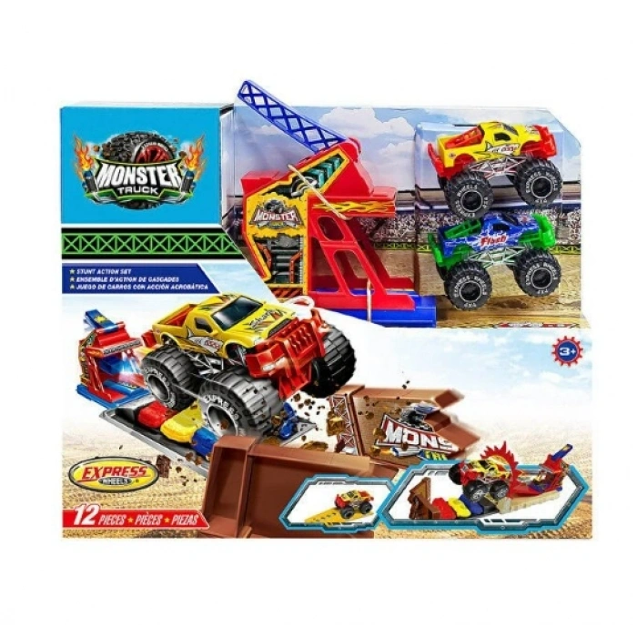 Snt31206 Express Wheels - 12 Pcs Monster Truck Oyuncak