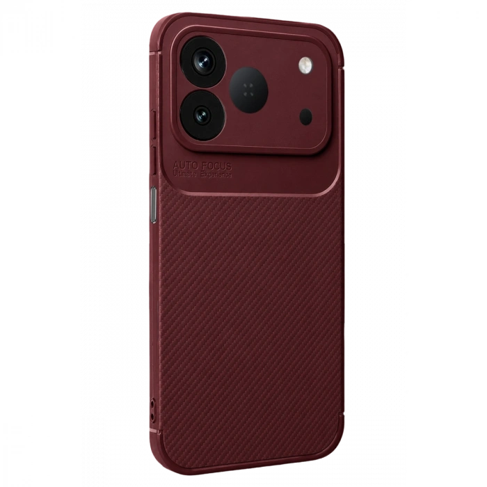 Tecno Spark 50 4g Auto Focus Karbon Kapak - Bordo