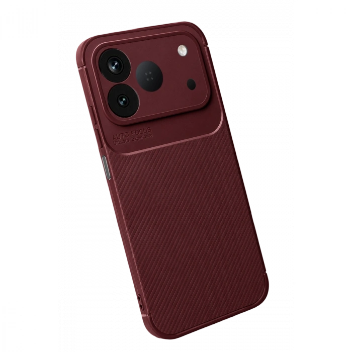 Tecno Spark 50 4g Auto Focus Karbon Kapak - Bordo