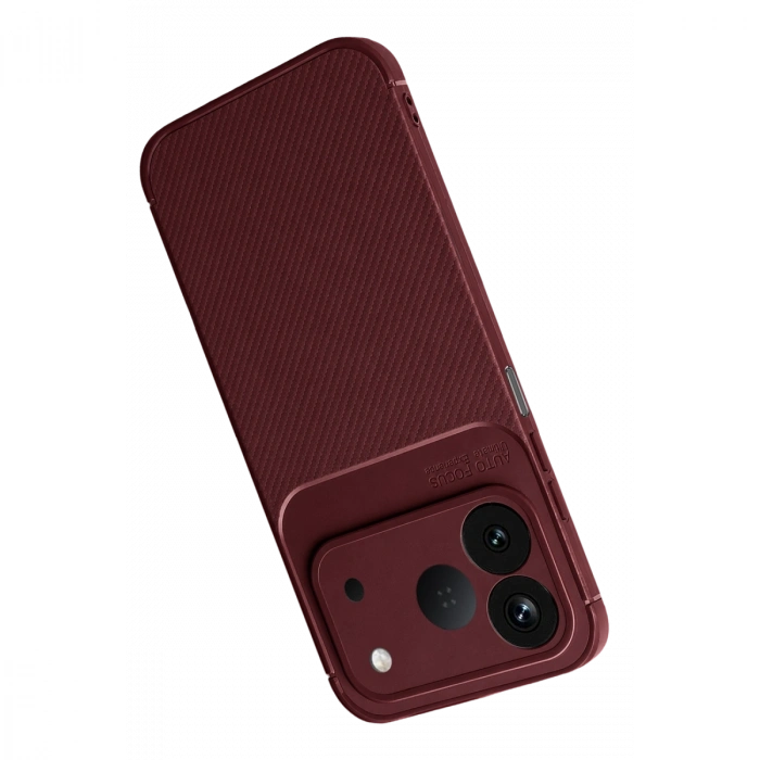 Tecno Spark 50 4g Auto Focus Karbon Kapak - Bordo