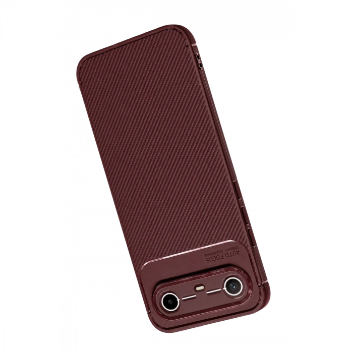 Tecno Spark Slim 5g Auto Focus Karbon Kapak - Bordo
