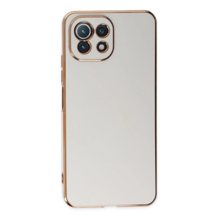 Xiaomi Mi 11 Lite Kılıf Volet Silikon - Beyaz