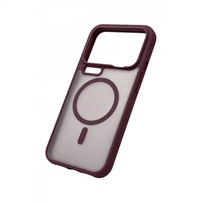 Xiaomi Mi 17 Pro Max Loji Magsafe Kapak - Bordo