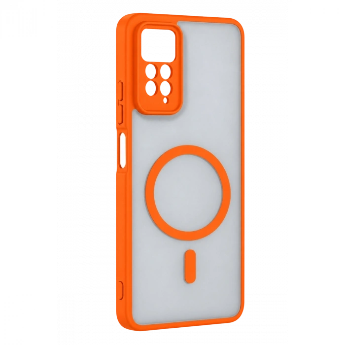 Xiaomi Redmi Note 11 Pro Loji Magsafe Kapak - Turuncu