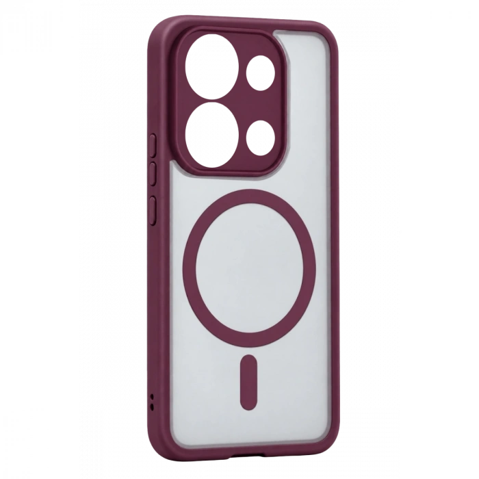 Xiaomi Redmi Note 13 4g Loji Magsafe Kapak - Bordo