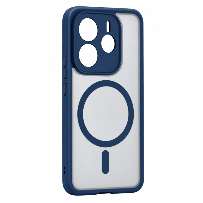 Xiaomi Redmi Note 14 4g Loji Magsafe Kapak - Mavi